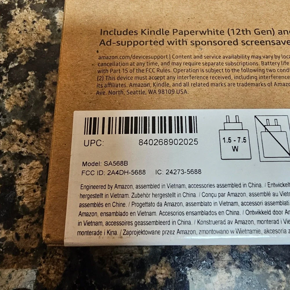 New! Amazon Kindle Paperwhite eReader 16GB 2024 Gen 12 (Latest) Raspberry SA568B